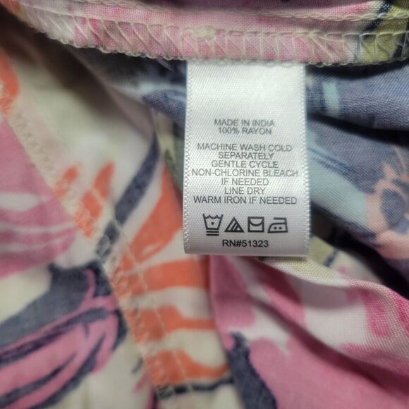 1. State Womens Floral Kimono Style Cover-Up Dress Lightweight Rayon Size L - Picture 5 of 10